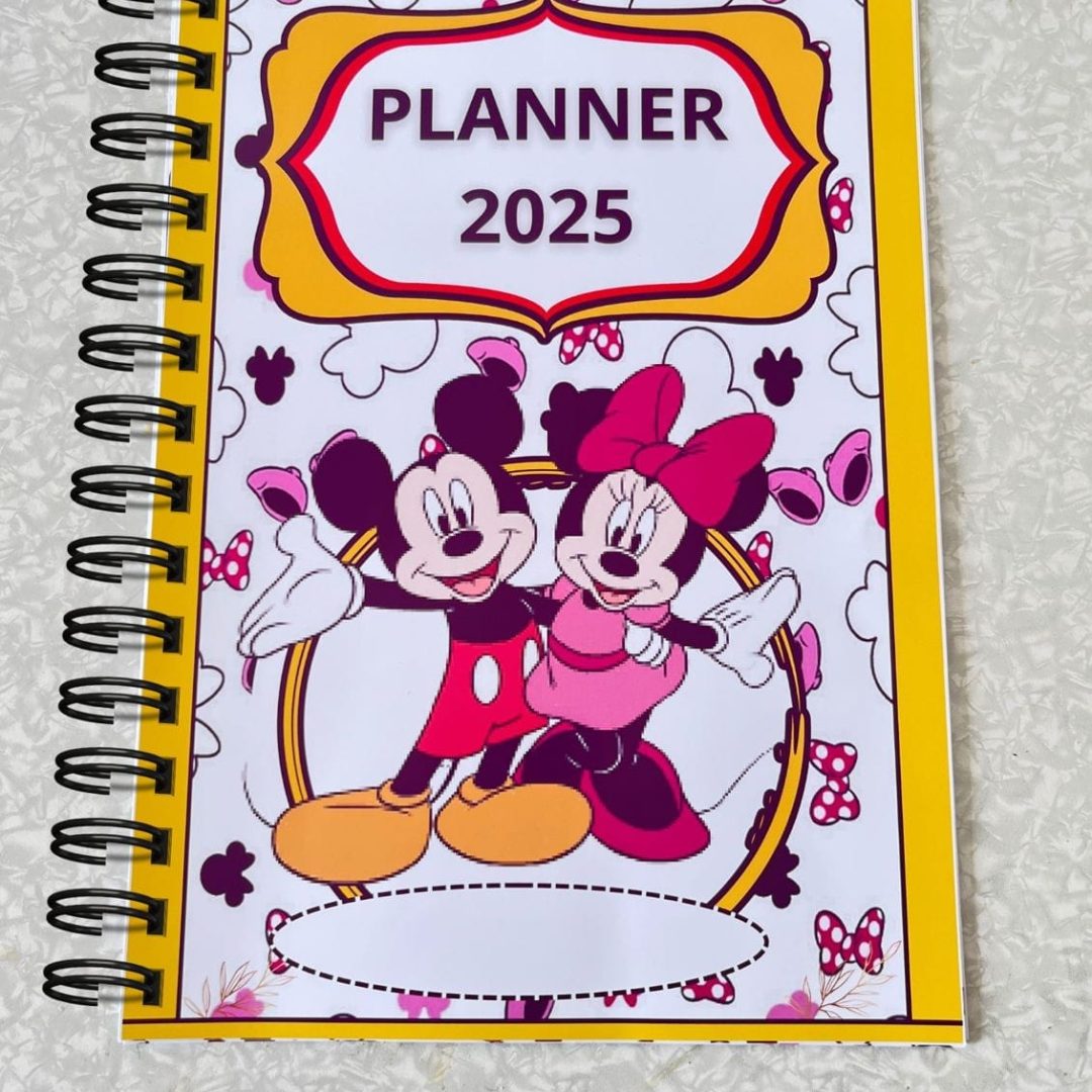 🌸 Planner  Editável tema  mickey e Minnie 2025
