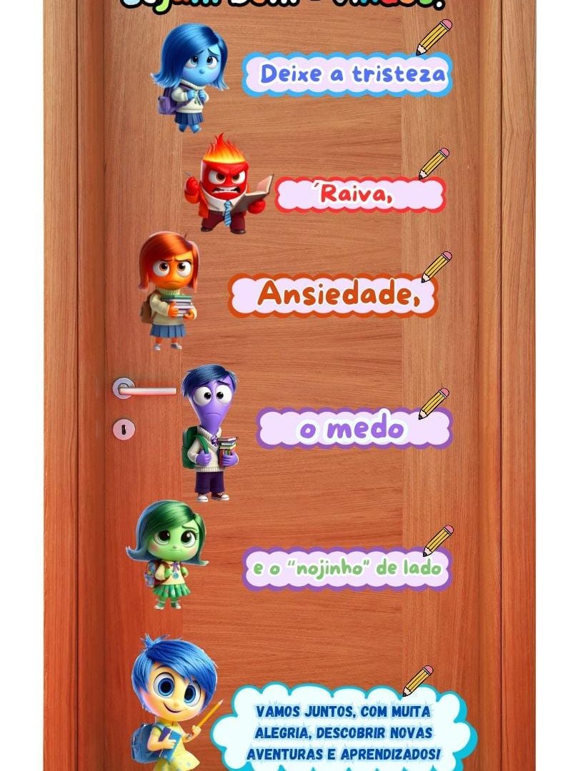 *Painel de Porta Emoções com o Divertidamente*