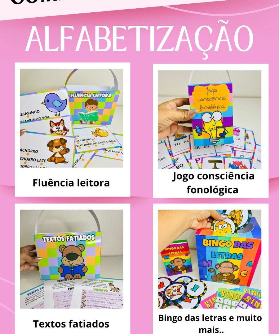 Super combo de alfabetização com 17 Arquivos 🍀😉