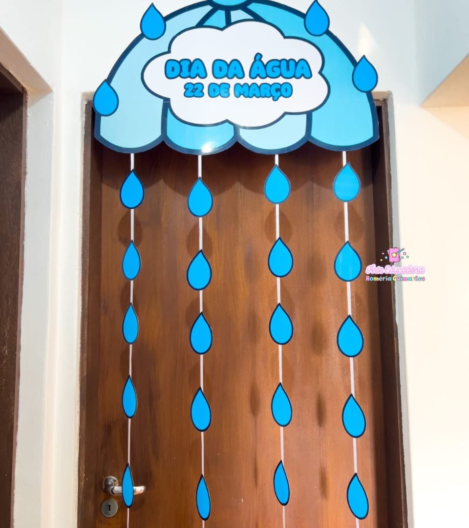 Painel de porta dia da ÁGUA.💕🩵