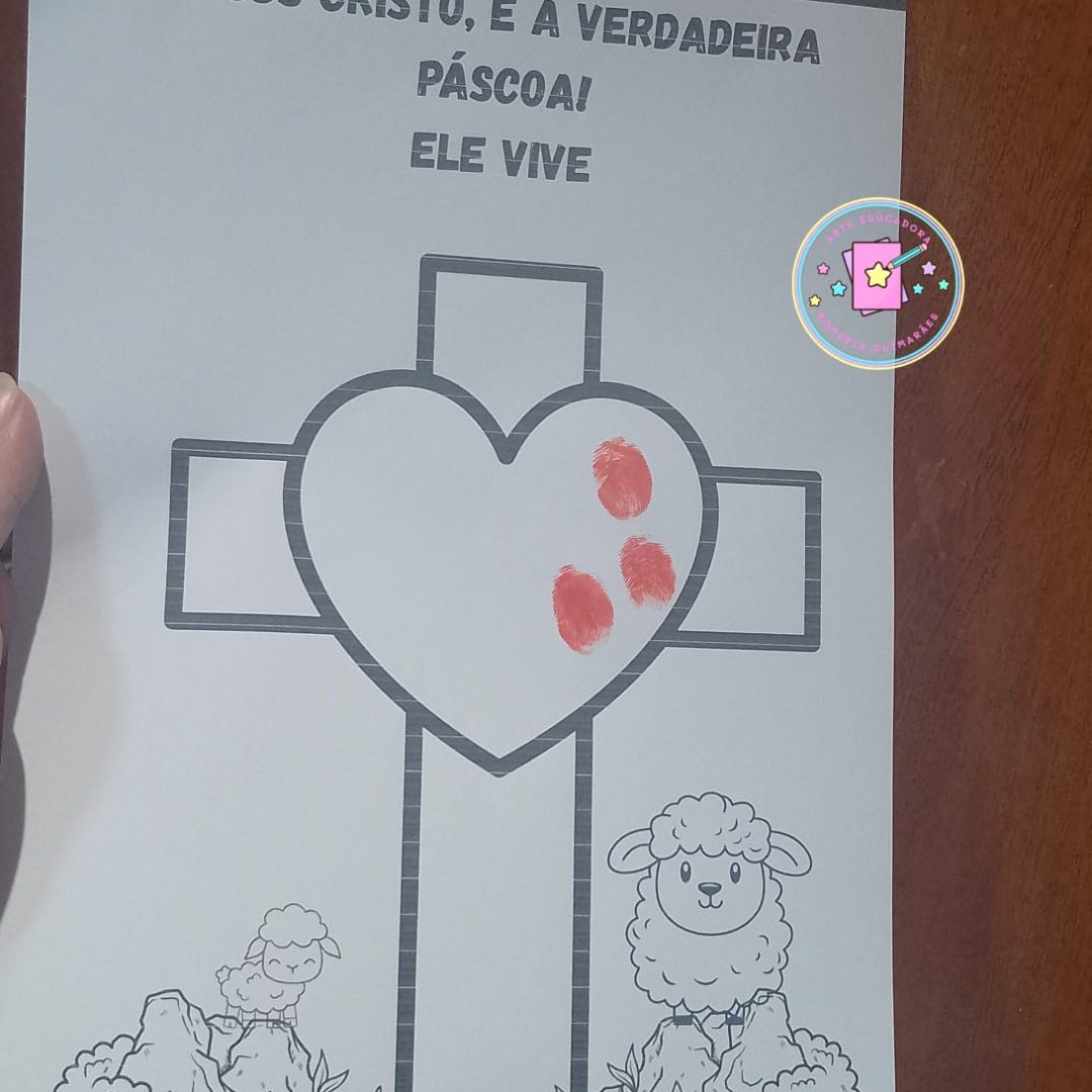 ATIVIDADE PARA COLORIR: JESUS CRISTO, É A VERDADEIRA PÁSCOA! ELE VIVE