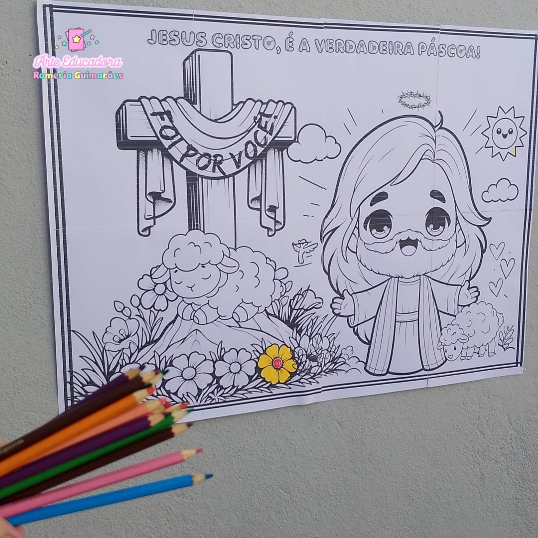 PAINEL PARA PINTURA 🎨 🖼 COLETIVA JESUS CRISTO, É A VERDADEIRA PÁSCOA! 💕