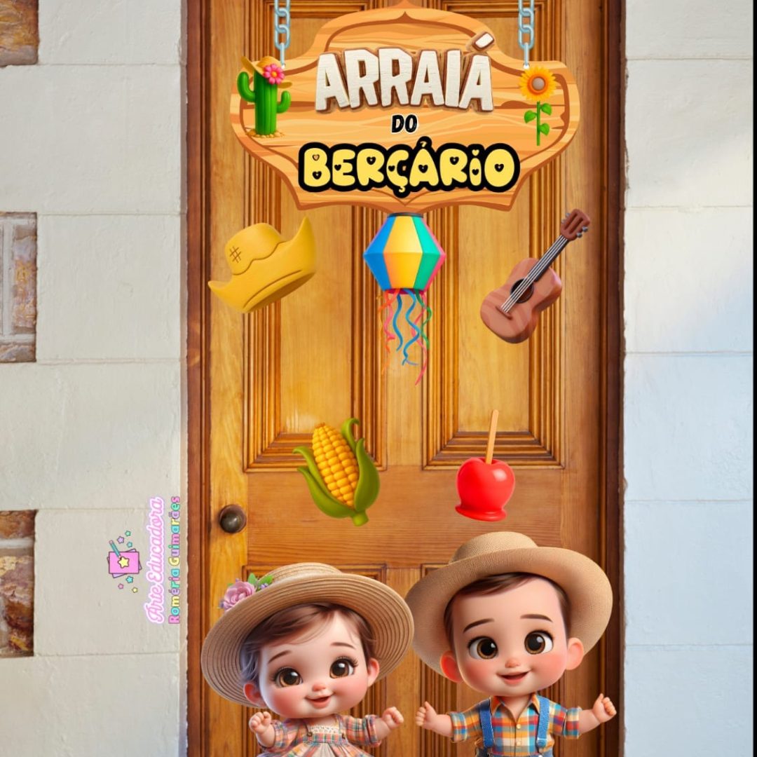 PAINEL DE PORTA: ARRAIÁ DO BERÇÁRIO E MATERNAL 👨🏻🌾👩🏻🌾✨⭐