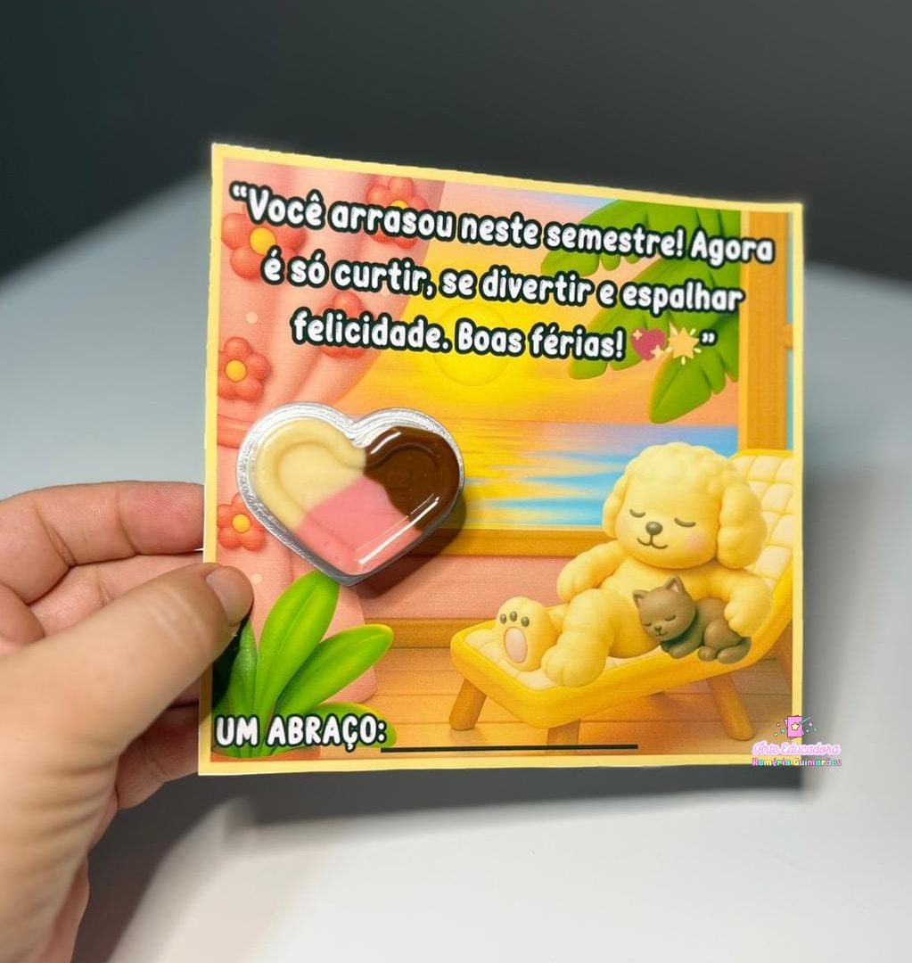CARD PARA LEMBRANCINHA BOAS FÉRIAS 🌻✨🍃