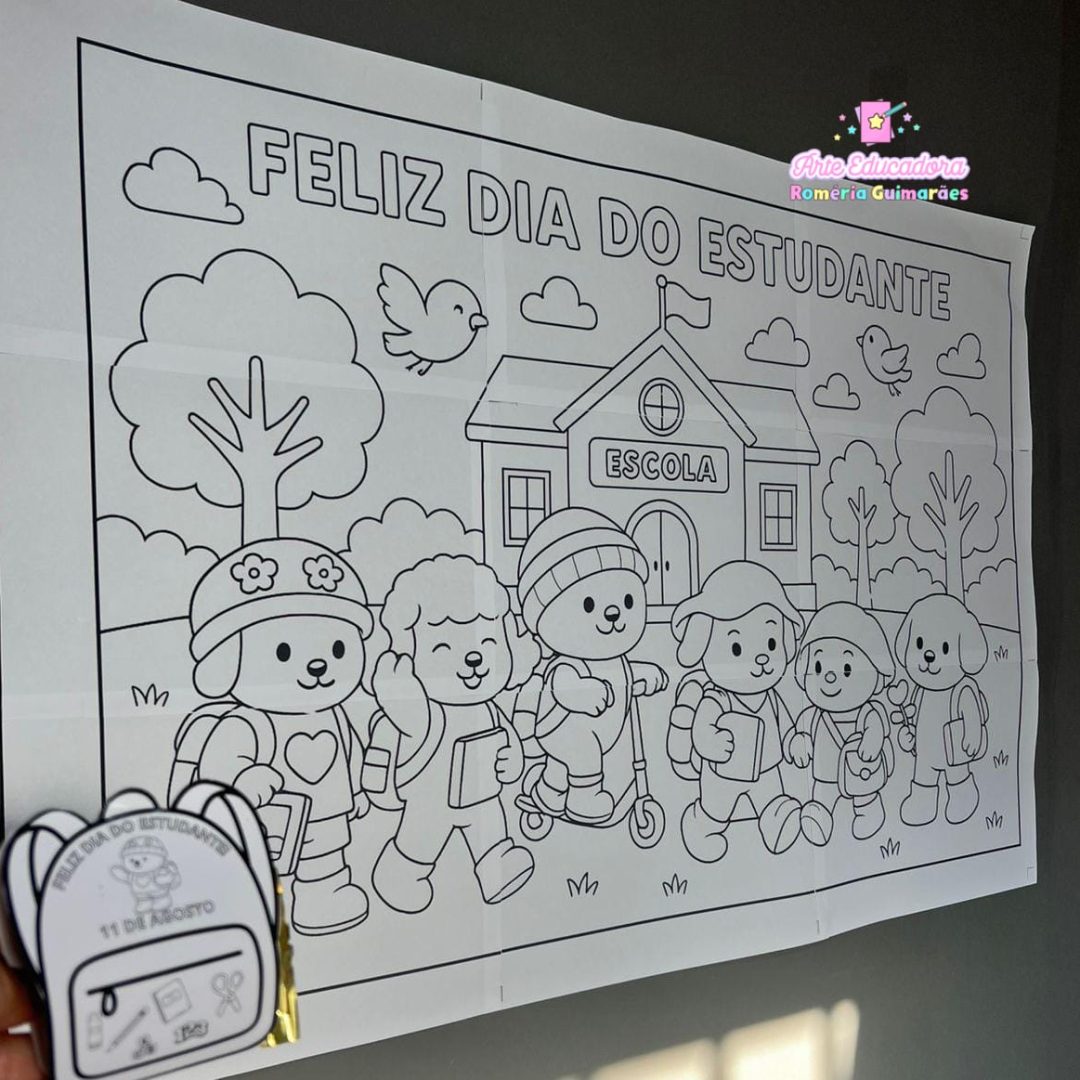 PAINEL TEMA:  BOBBIE GOODS FELIZ DIA DO ESTUDANTE + LEMBRANCINHA😍🌷