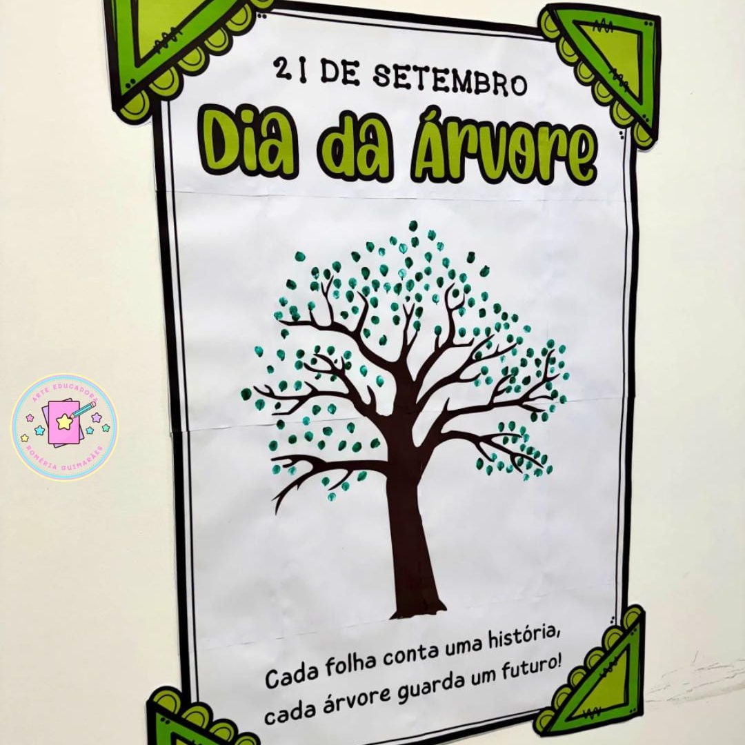 Cartaz Colaborativo Dia da Árvore🍃🌳🌿