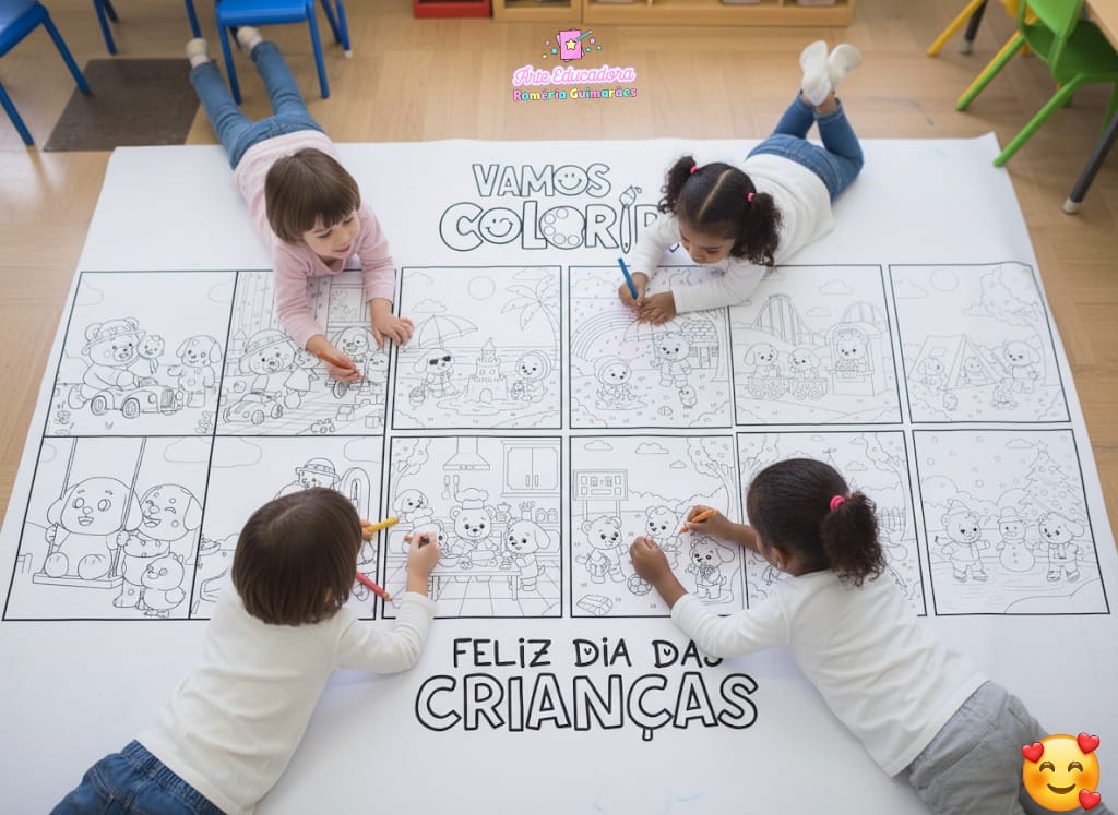 TAPETE PARA COLORIR: FELIZ DIA DAS CRIANÇAS BOBBIE GOODS 📝❤🤩🥳🤓
