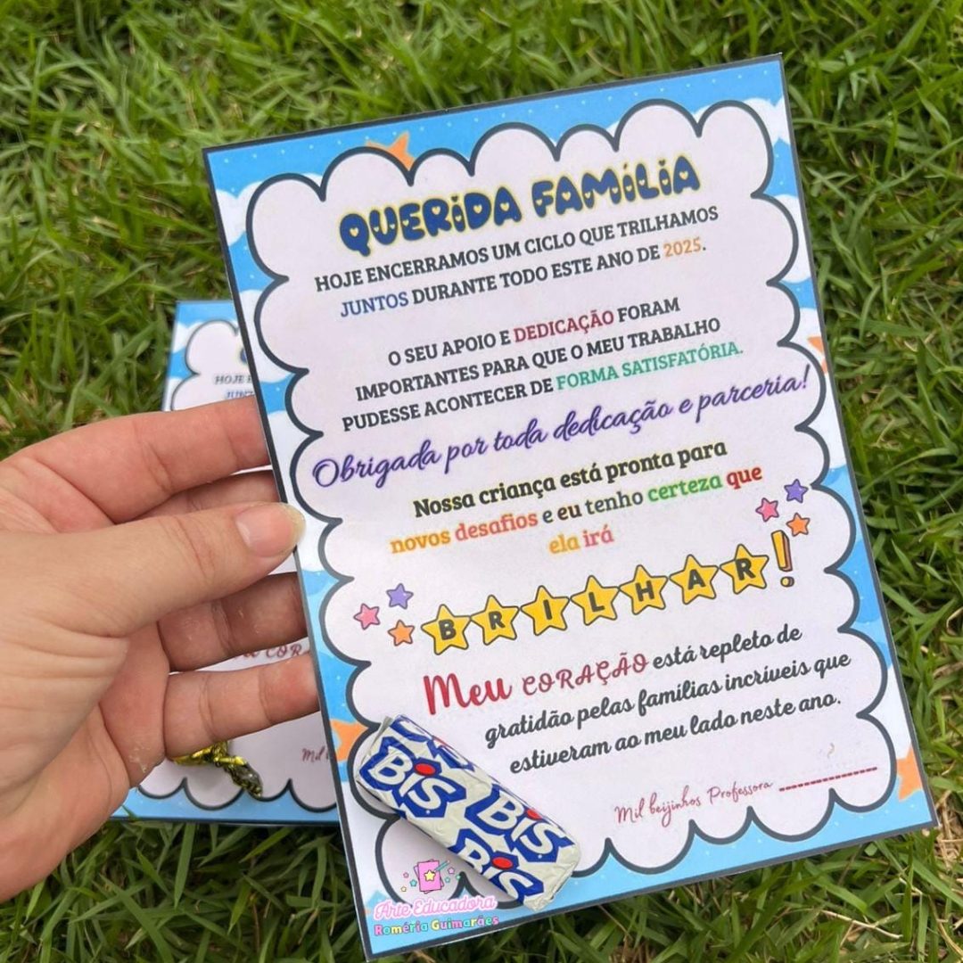 ✨ Mensagem de Agradecimento Professor para Família!✨ 🌟 Encerramento de Ciclo 2025: 🌟