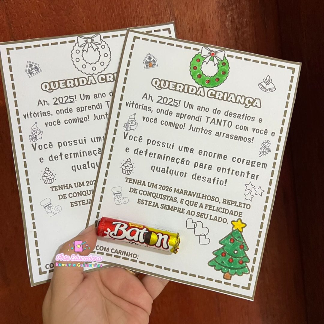 🎄✨ CARTÃO NATALINO PARA COLORIR – “Querida Criança” ✨🎄