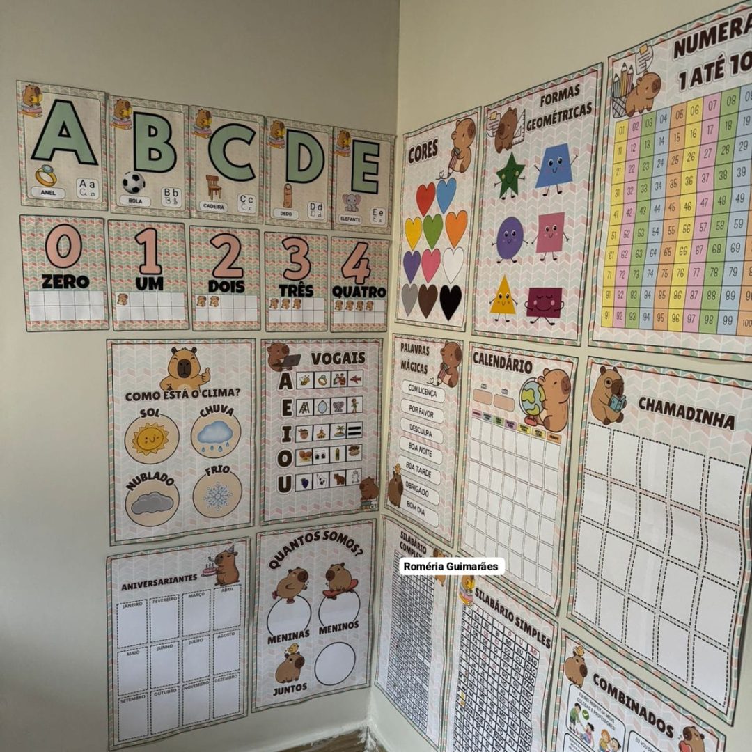 KIT SALA CAPIVARA - Decoração & Pedagogia🐾