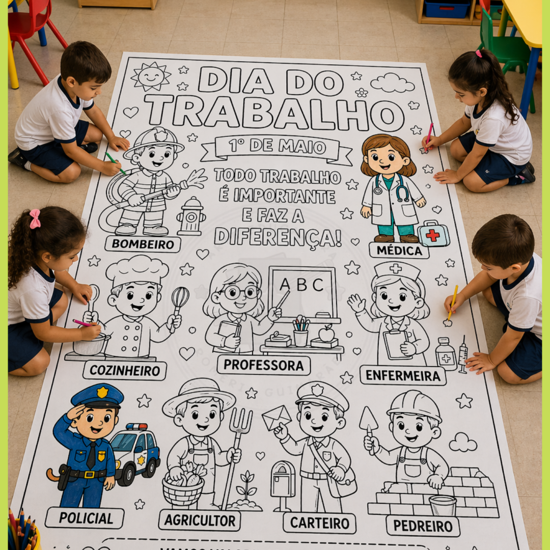 🎨✨ PAINEL INTERATIVO – DIA DO TRABALHO ✨🎨