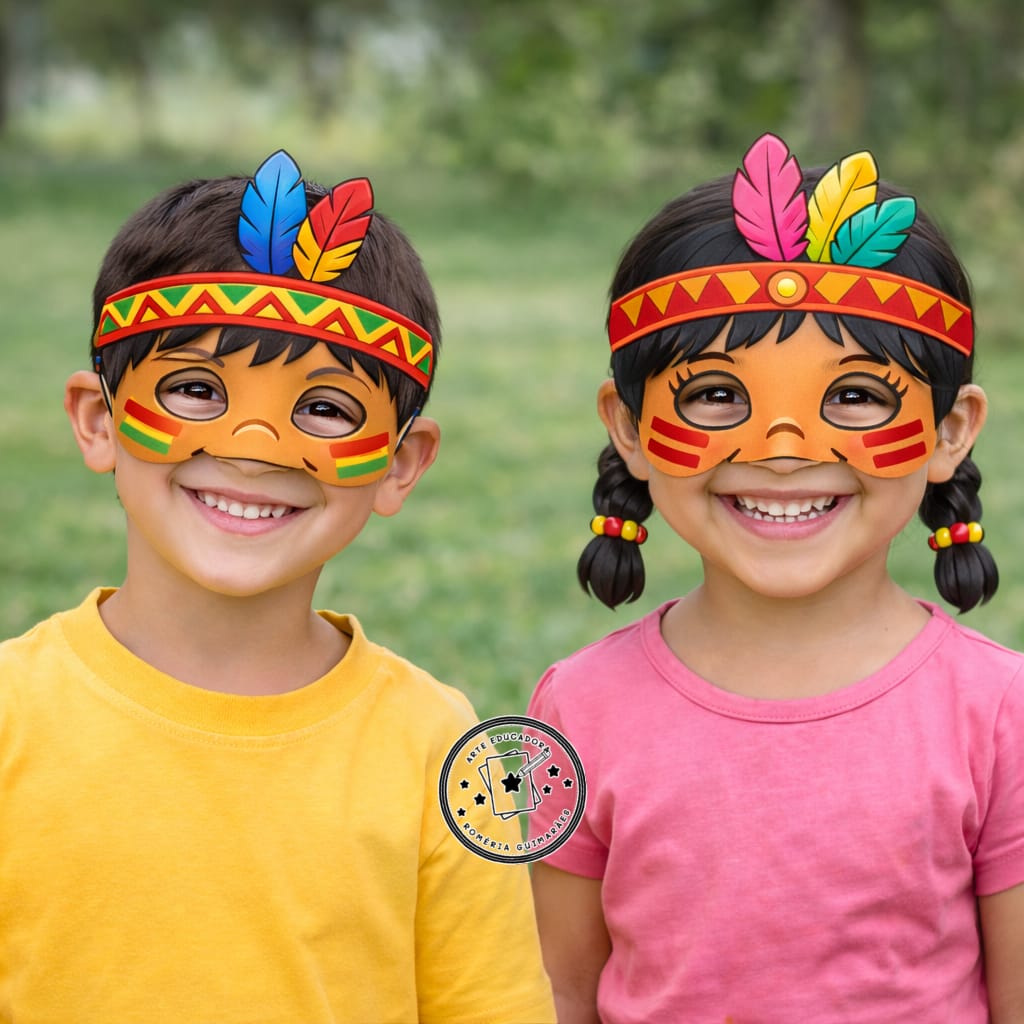 🎭 Máscaras Indígenas Infantil