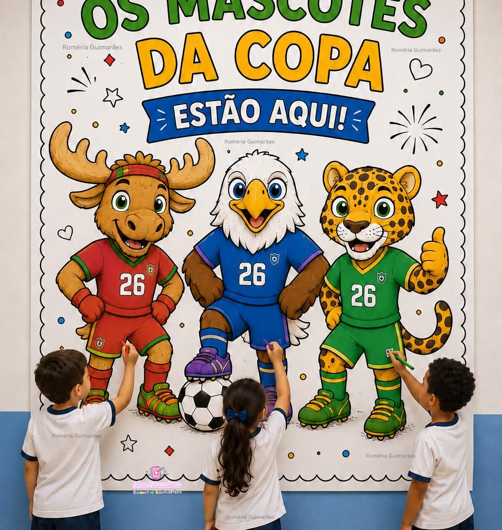 ⚽🏆 *PAINEL INTERATIVO PARA COLORIR OS MASCOTES DA COPA ESTÃO AQUI!* 🏆⚽