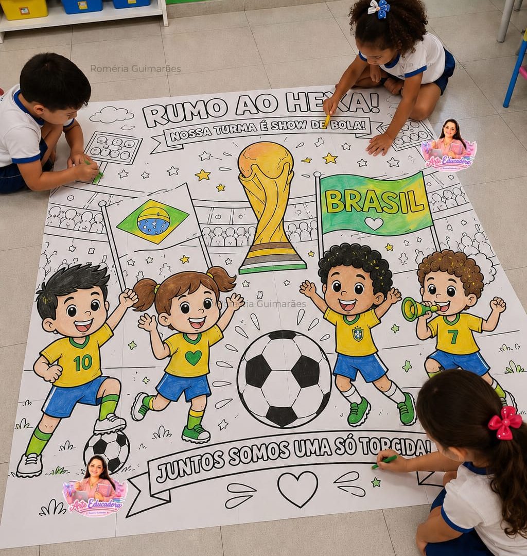 ⚽🇧🇷 PAINEL INTERATIVO  PARA PINTURA COLETIVA CRIANÇAS,COPA 2026 🇧🇷⚽