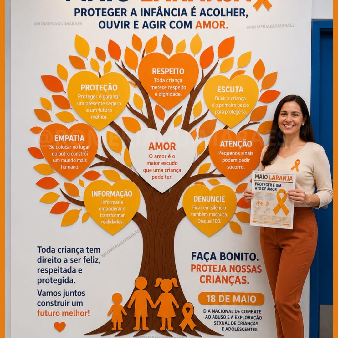 🧡✨ PAINEL ÁRVORE MAIO LARANJA+ JORNAL EDUCATIVO – FAÇA BONITO ✨🧡