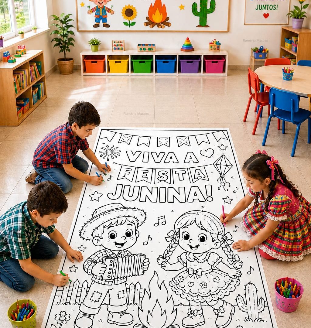 🌽✨ PAINEL JUNINO PARA COLORIR ✨🌽