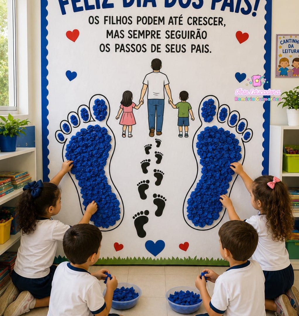 👣💙 PAINEL INTERATIVO – PASSOS DIA DOS PAIS 💙👣