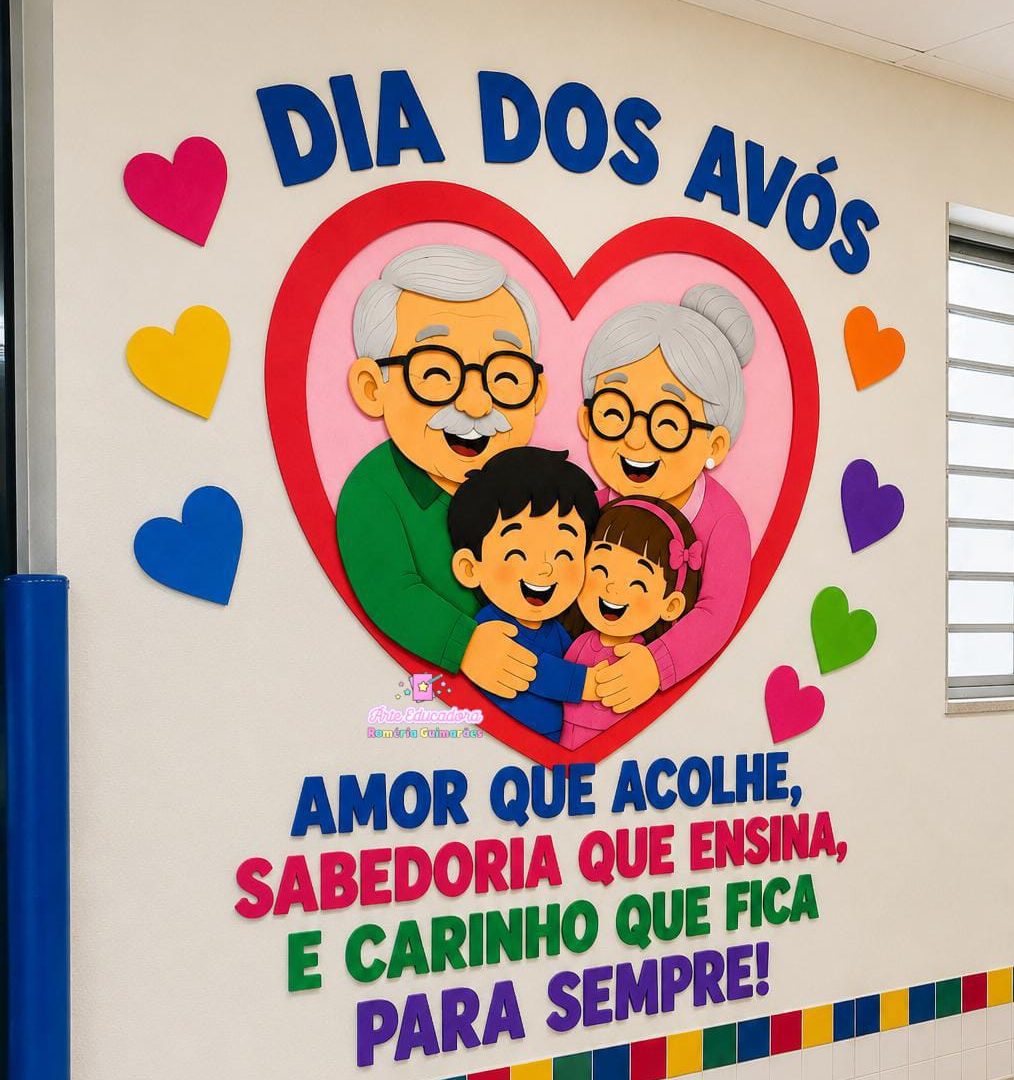 💙👵👴 PAINEL CORAÇÃO DIA DOS AVÓS 💙