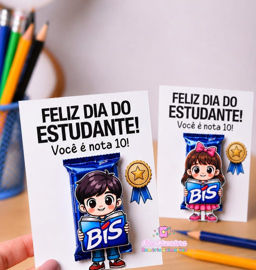🎓✨ LEMBRANCINHA DIA DO ESTUDANTE – BIS, (PARA MONTAR) ✨🎓