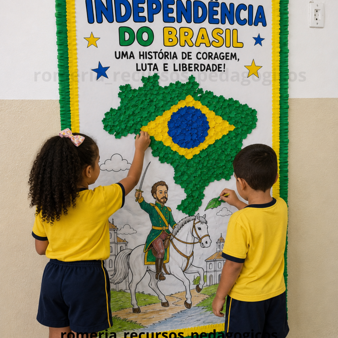 🇧🇷 *PAINEL INTERATIVO, PINTURA PARCIAL– INDEPENDÊNCIA DO BRASIL* 🇧🇷