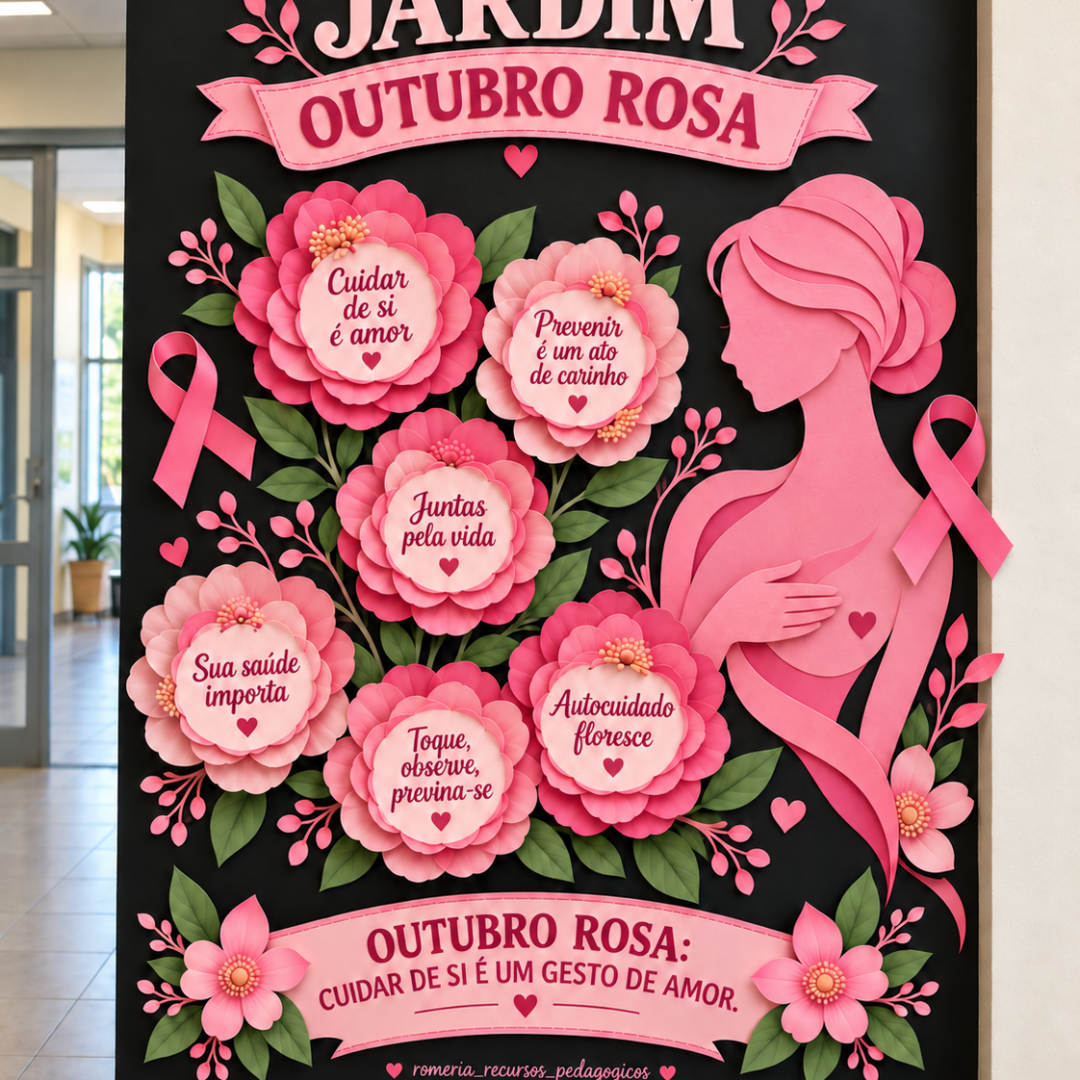 PAINEL JARDIM OUTUBRO ROSA