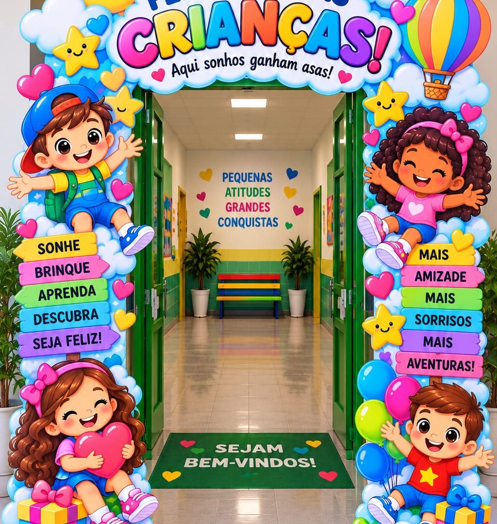 🌈🎉 PORTAL SUPER COLORIDO – DIA DAS CRIANÇAS🎈✨