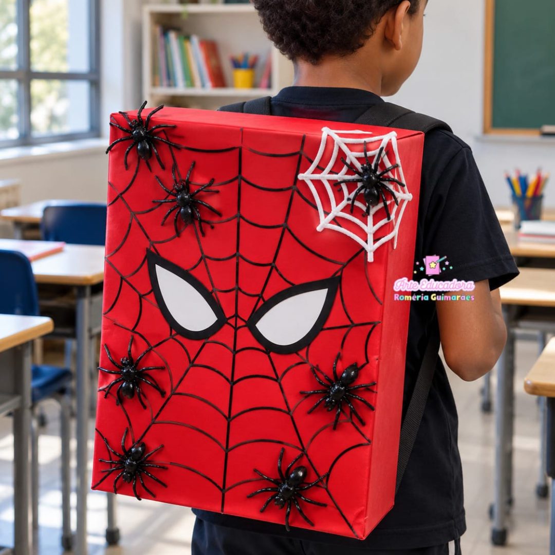 🕷️🎒 MOCHILA MALUCA – TEMA HOMEM-ARANHA ❤️🕸️