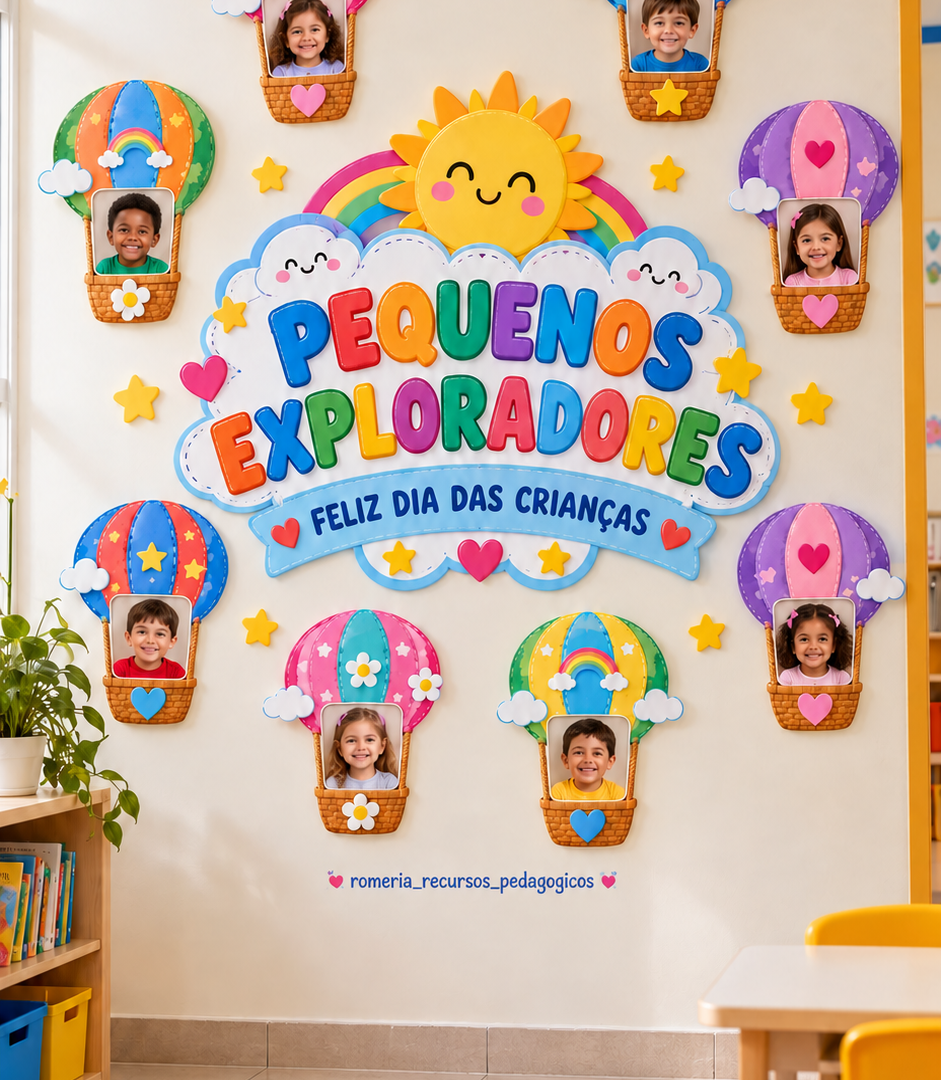 PAINEL BALÕES PEQUENOS EXPLORADORES – DIA DAS CRIANÇAS