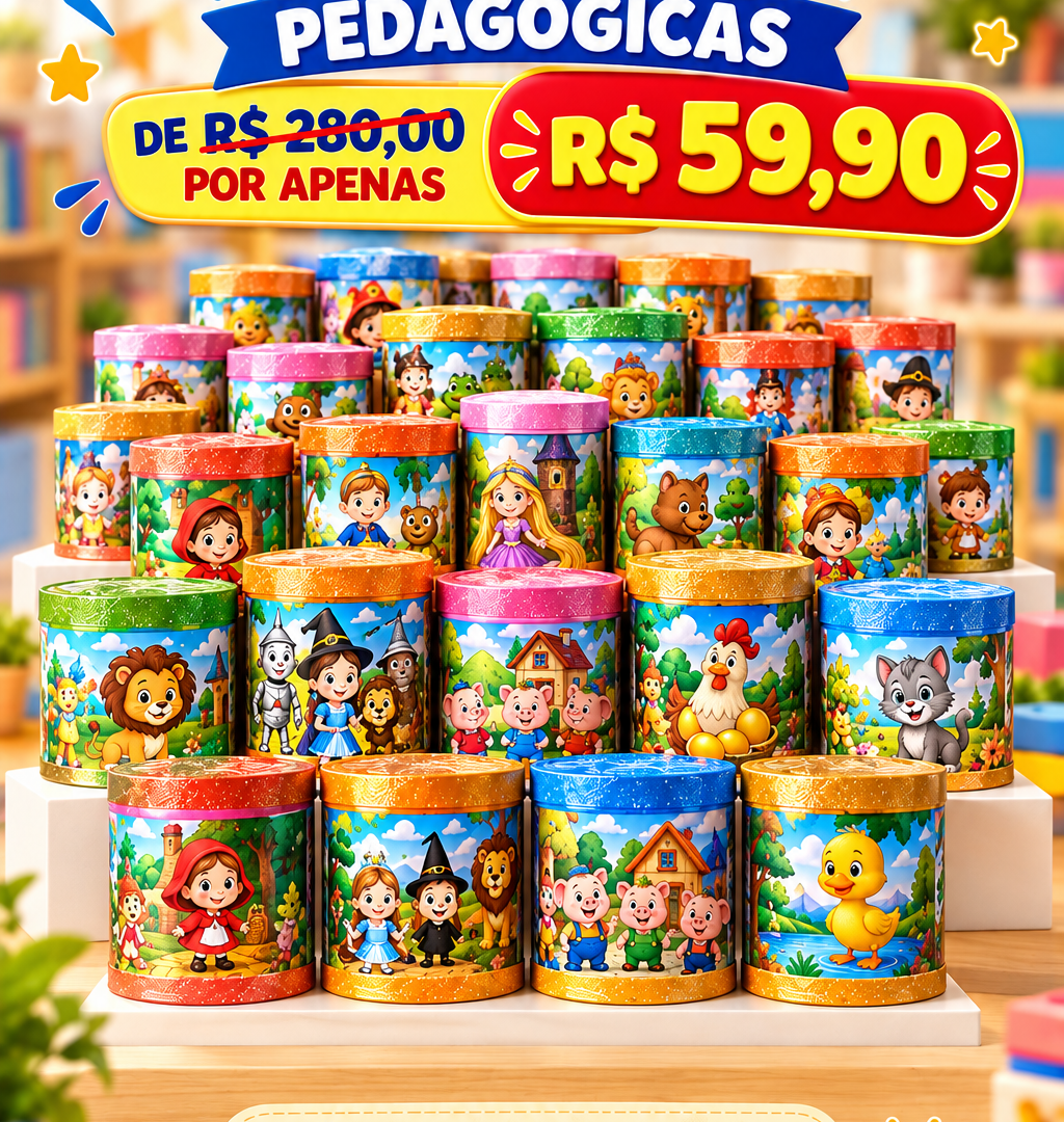 OFERTA ESPECIAL — COMBO COM 40 LATAS DE HISTÓRIAS + BRINDES.