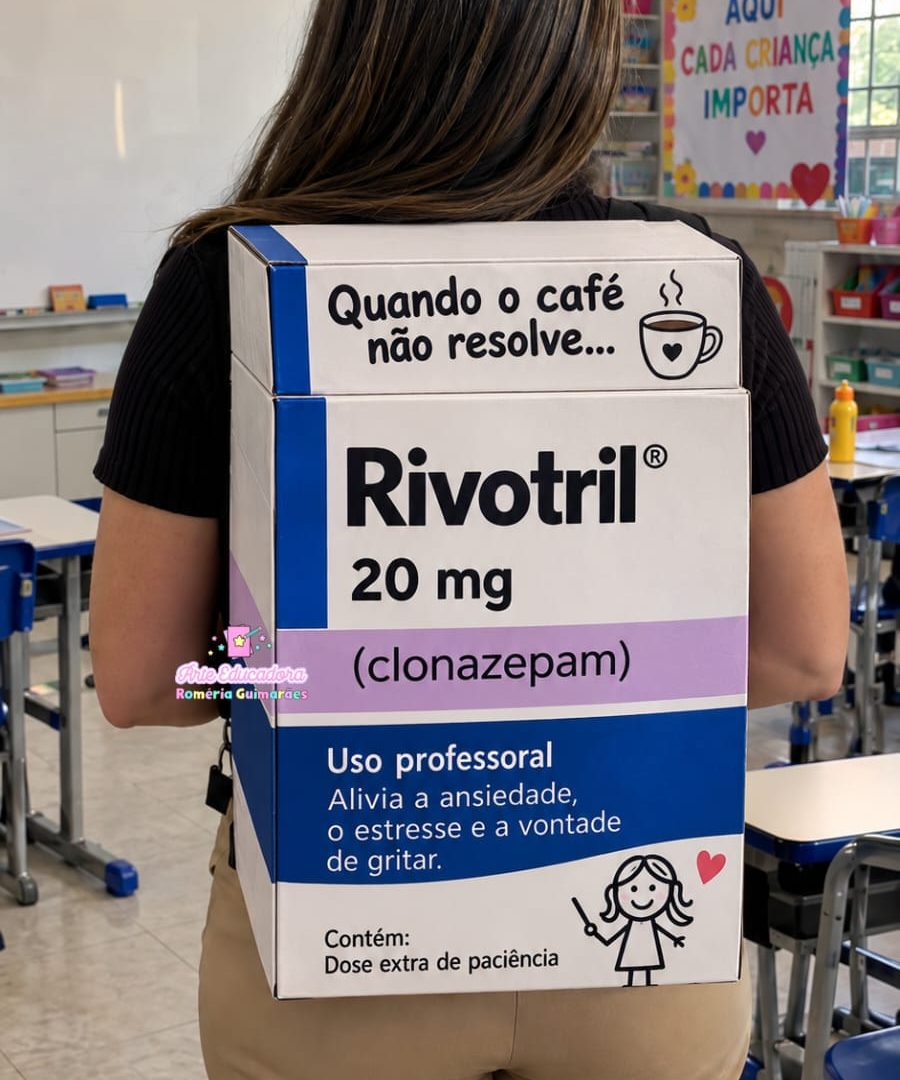 🎒☕ MOCHILA MALUCA – QUANDO O CAFÉ NÃO RESOLVE É SÓ UM RIVOTRIL… 😅