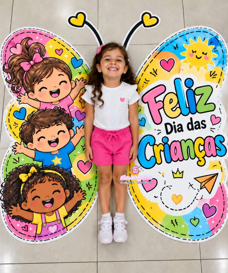 🦋📸 BORBOLETA PARA FOTO DE DIA DAS CRIANÇAS🌈✨