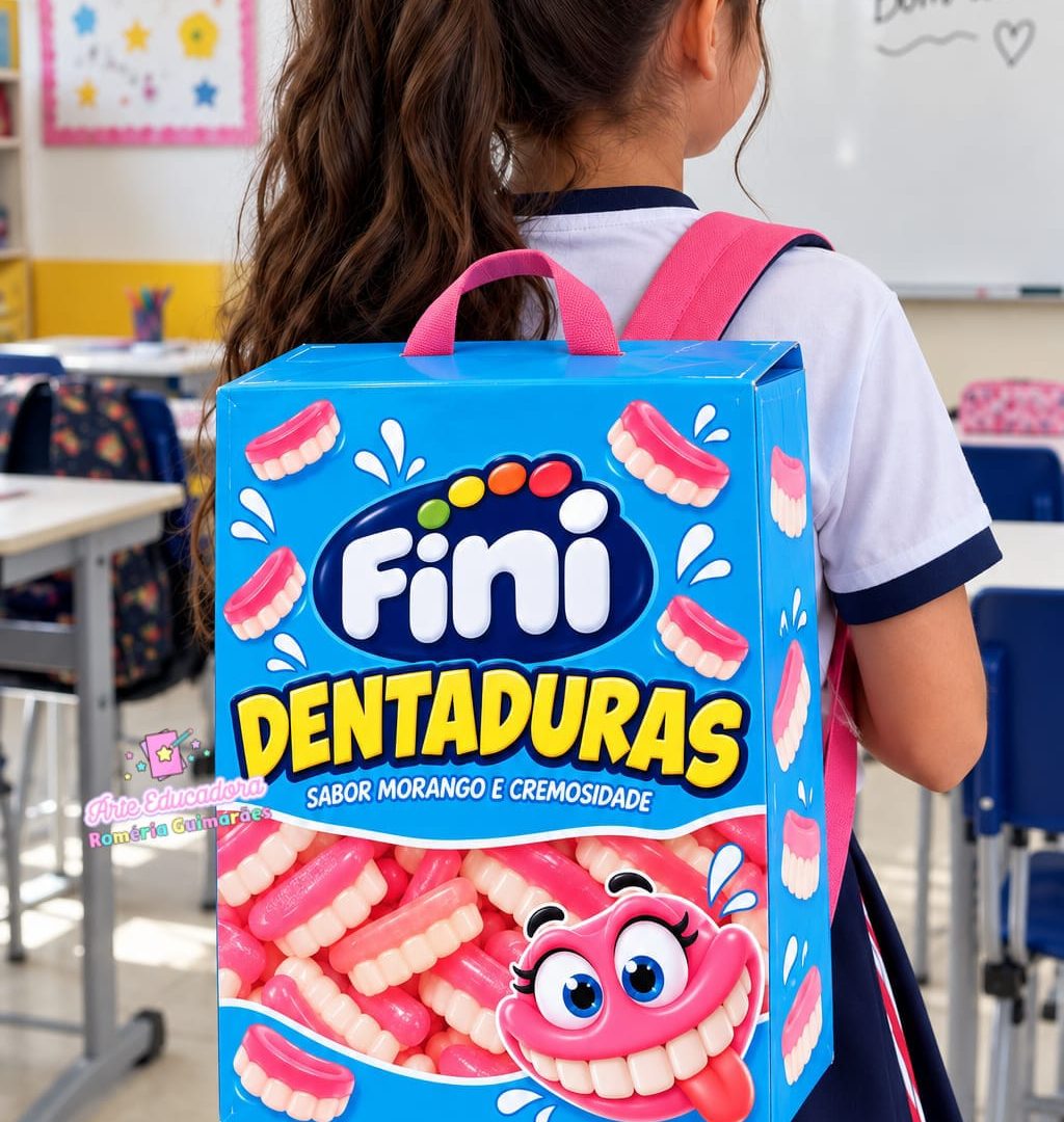🎒💙 MOCHILA MALUCA – TEMA FINI DENTADURAS