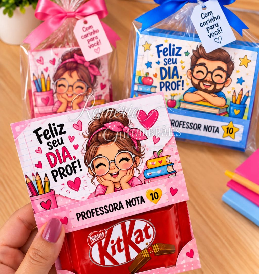 🎁🍫 ENVELOPE PARA KITKAT+TEGS– DIA DOS PROFESSORES 💖📚