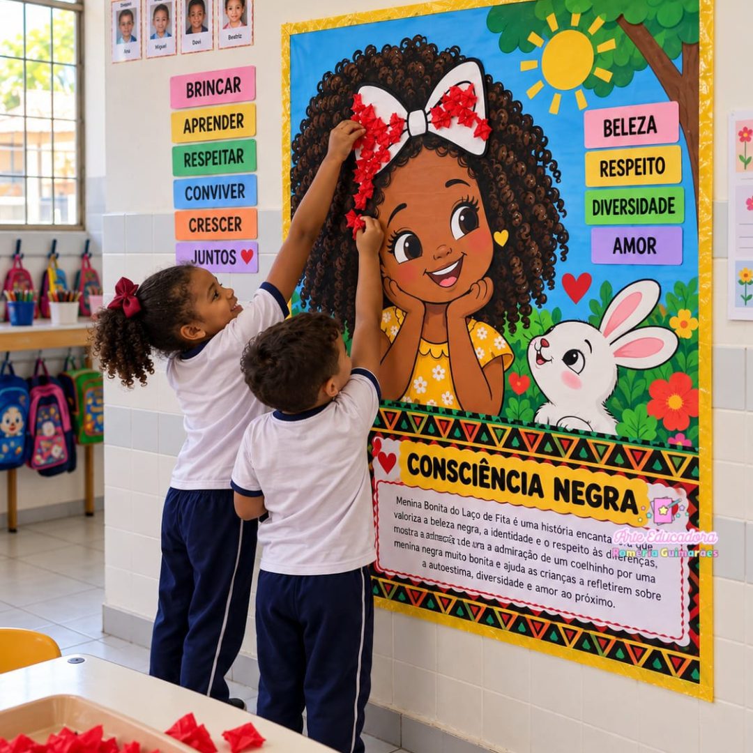 *PAINEL INTERATIVO – MENINA BONITA DO LAÇO DE FITA*