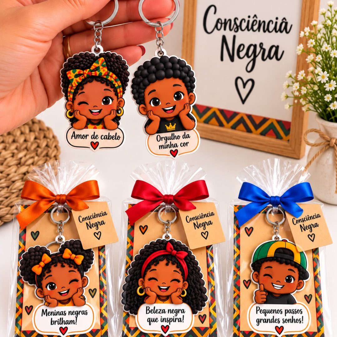 🖤✨ CHAVEIRINHOS – CONSCIÊNCIA NEGRA✨ 16 MODELOS 🖤