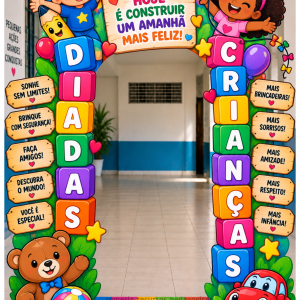 PORTAL DIA DAS CRIANÇÃS 1° OPÇÃO + TAPETE + LIVRINHO
